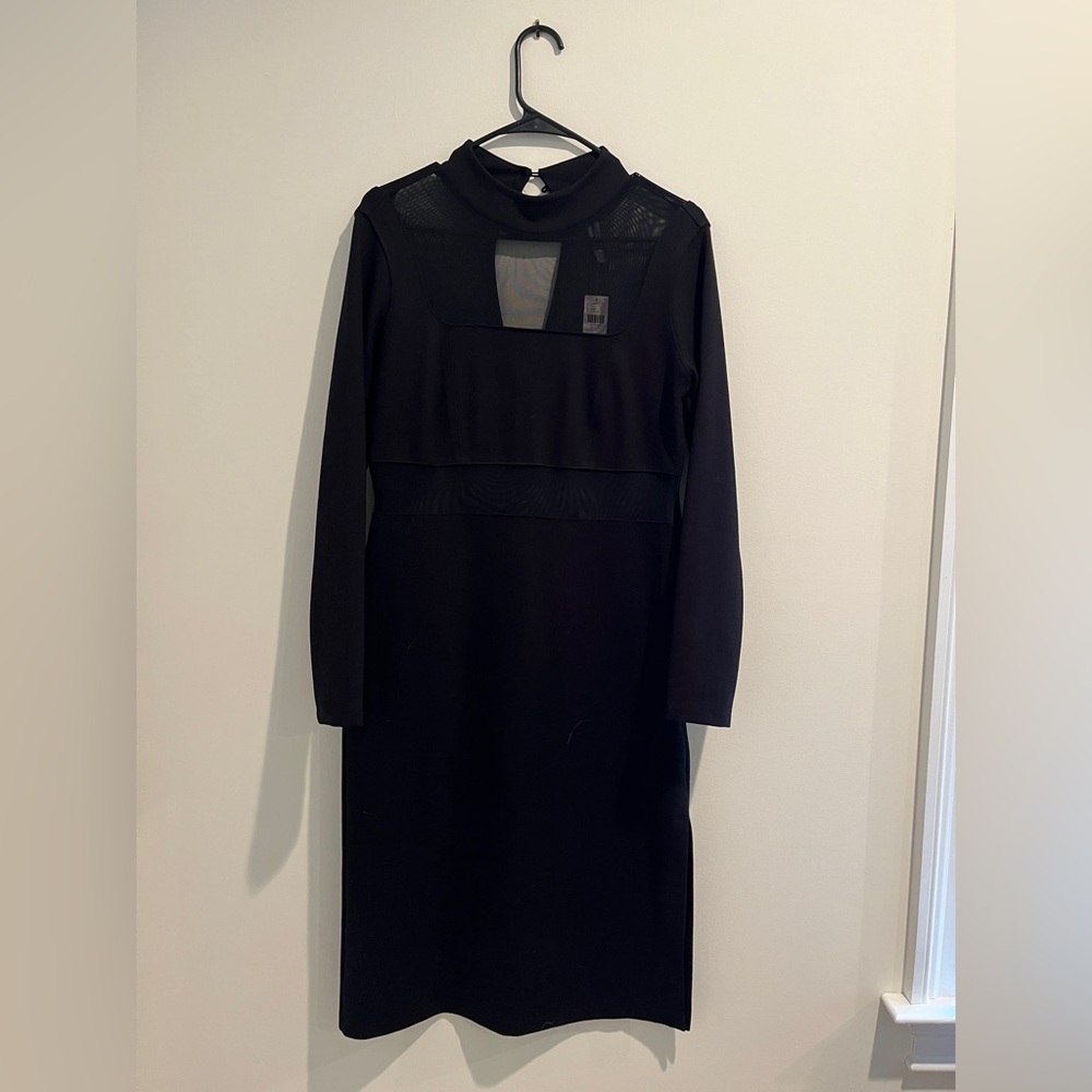 Anthropologie Black Long Sleeve Dress